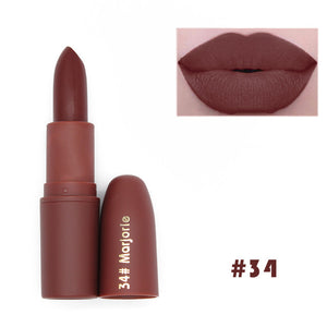 Brand New Makeup Red Lips Matte Velvet Lipstick Pencil Cosmetic Long Lasting Lip Gloss Tint Pigment Make Up Nude Brown Color